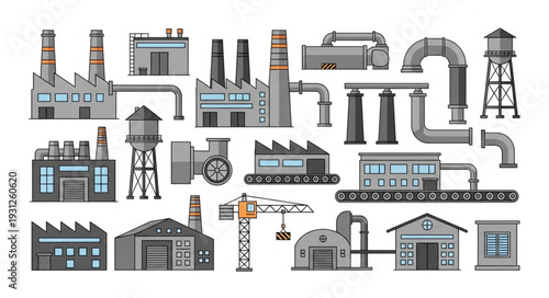 Industrial Factory Buildings and Equipment.