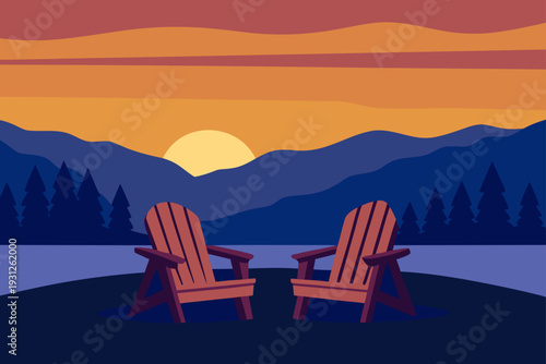 winter landscape with a bench