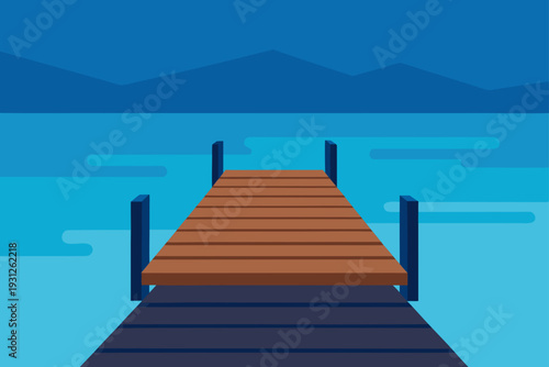 wooden bridge over the sea
