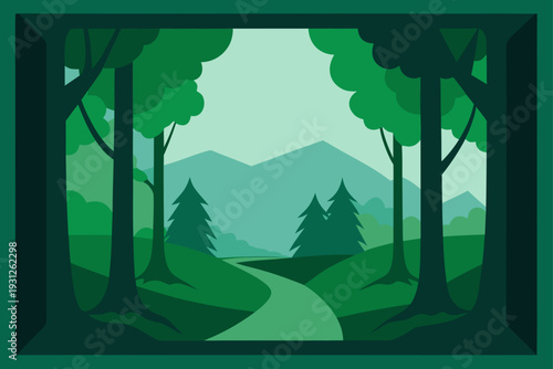 landscape with forest