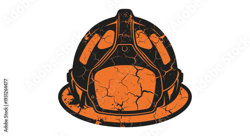 Distressed Firefighter Helmet Graphic