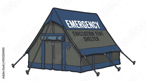 Emergency evacuation shelter tent for disaster relief