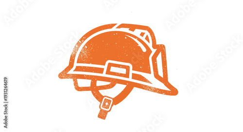 Orange Firefighter Helmet Icon