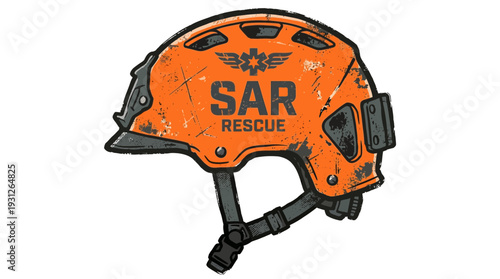 Orange SAR Rescue Helmet