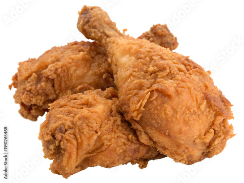 fried chicken wings isolated on white background