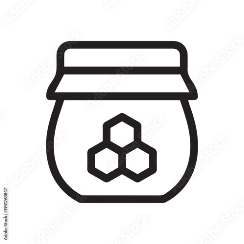 Honey pot isolated icon, honeypot vector symbol with editable stroke
