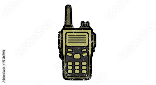 Vintage walkie talkie illustration