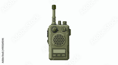 Pixel art walkie talkie, retro communication device