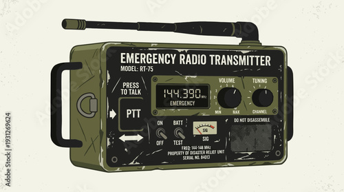 Vintage Emergency Radio Transmitter