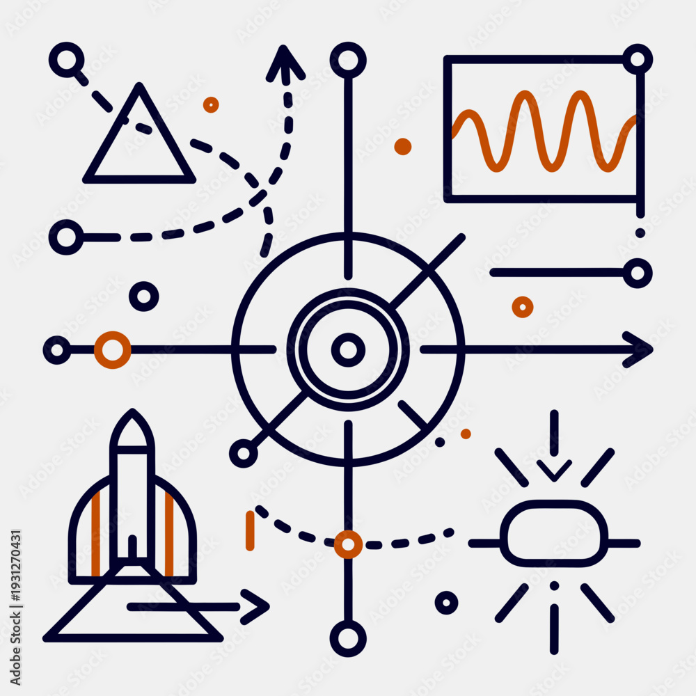 Fototapeta premium Data Analysis and Technology Concept vector illustration