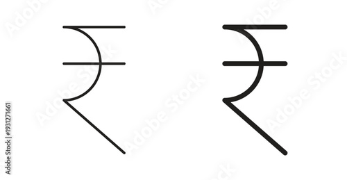Indian rupee icon. web vector design