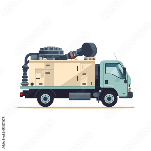 Heavy Duty Water Tanker Truck with Pump Equipment.