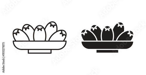 Islamic food date icon. web vector design