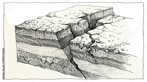 Earthquake Fault Line Diagram