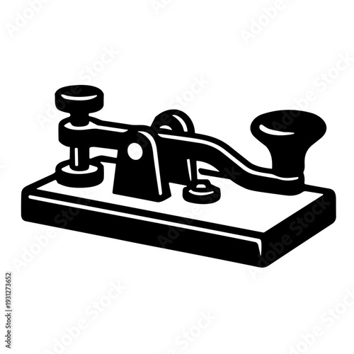 icon illustration telegraph key vector