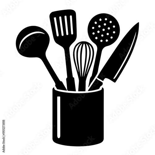 icon illustration set of kitchen utensils vector