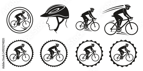Illustrations of various sports activities and equipment for outdoor adventures