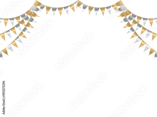 ガーランド三角、曲線、金6白F2