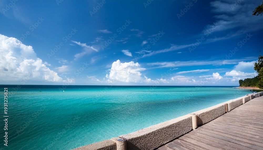 Fototapeta premium Walk By The Sea Blue Sky