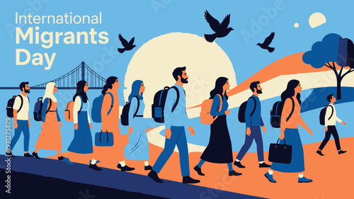 International Migrants Day vector illustration