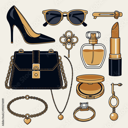 Fashion Accessories Collection vector illustration