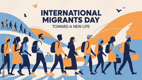 International Migrants Day Illustration vector illustration