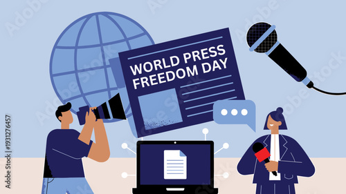 World Press Freedom Day Concept vector illustration