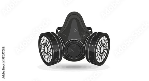 Respirator Mask, Gas Mask, Protection Equipment, Isolated