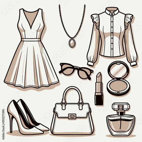Fashion Accessories Collection vector illustration