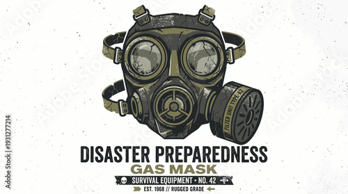 Vintage Gas Mask for Disaster Preparedness and Survival