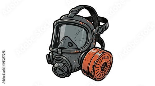 Vintage Gas Mask Illustration