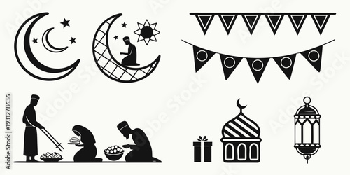 A collection of various symbols and icons representing different aspects of life