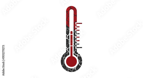 Broken thermometer with high temperature reading