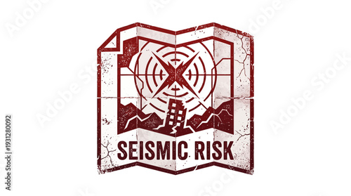 Seismic Risk Map Icon