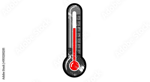 Thermometer showing high temperature