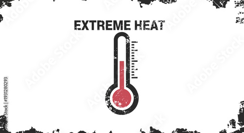 Thermometer shows extreme heat