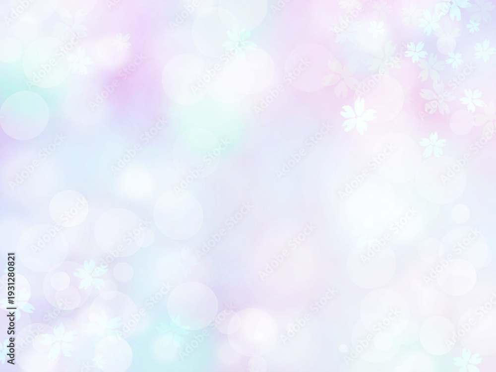 Obraz premium 春の水彩桜パステル背景｜ふんわり光のやさしいバナー素材 Soft Watercolor Sakura Background with Pastel Light – Spring Banner Design