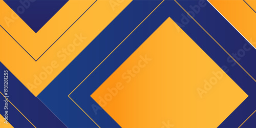Abstract blue yellow fluid polygon modern shapes background. Futuristic concept. Vector illustration