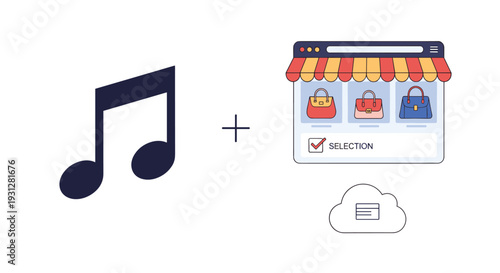 Music industry e-commerce and digital merchandising strategy for selling artist related apparel and goods online.