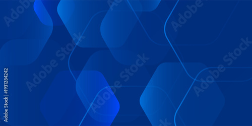 Abstract blue hexagonal polygon shapes. Modern wallpaper. Vector illustration