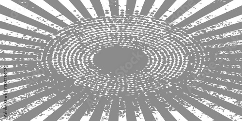 Abstract black and white 3d spiral background featuring a circular vector pattern and swirl tunnel design for a modern tech wallpaper texture
