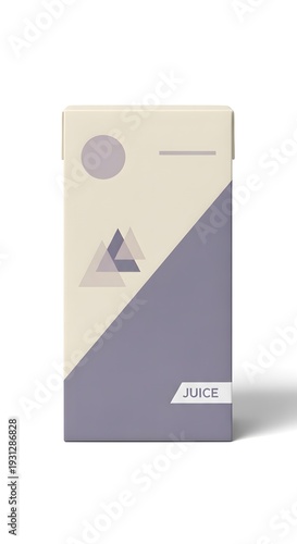 Purple and white notebook with geometric design cover with the words juice.