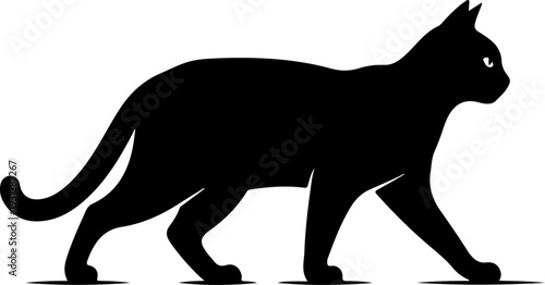 Cat silhouette vector illustration