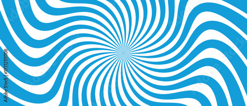 Abstract black and white hypnotic spiral background.