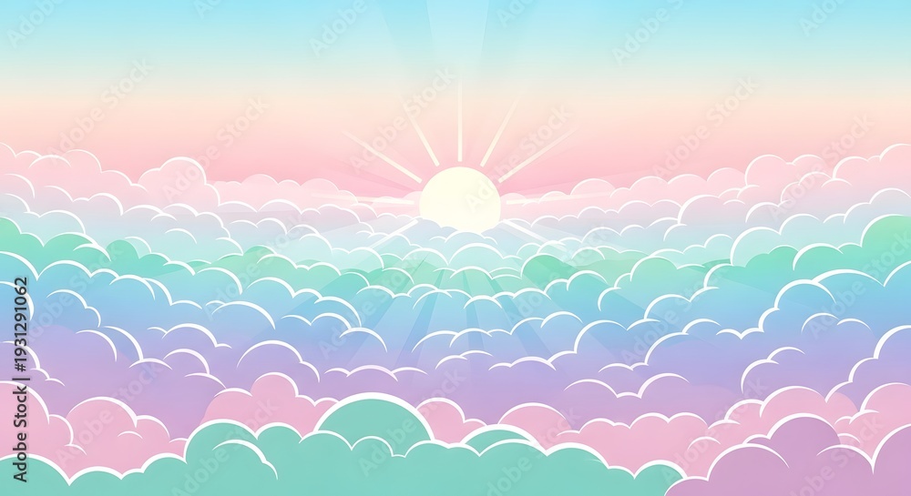 Fototapeta premium Colorful clouds at sunrise.