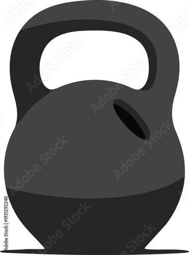 Black Kettlebell Weight Illustration