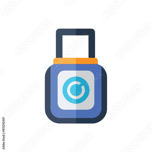 Blue padlock icon with open shackle on white background.