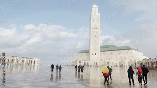 The Hassan II Mosque is a mosque in Casablanca, Morocco.  4K footage ProRes Rec.709