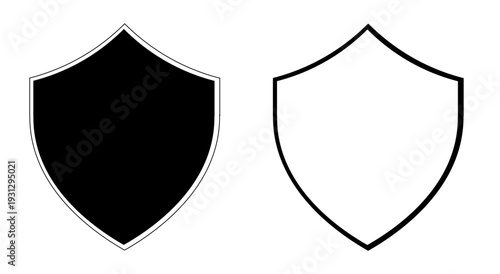 Shield badge vector icon symbol for security and protection design