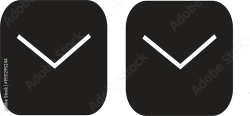 Set of 2 checkmark icons vector